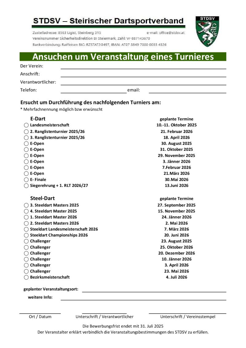 STDSV RANGLISTE